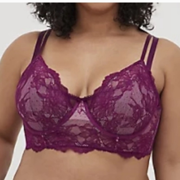 Torrid Bra! Purple Lace! Underwire! Size 0X! NWT! - Picture 5 of 9